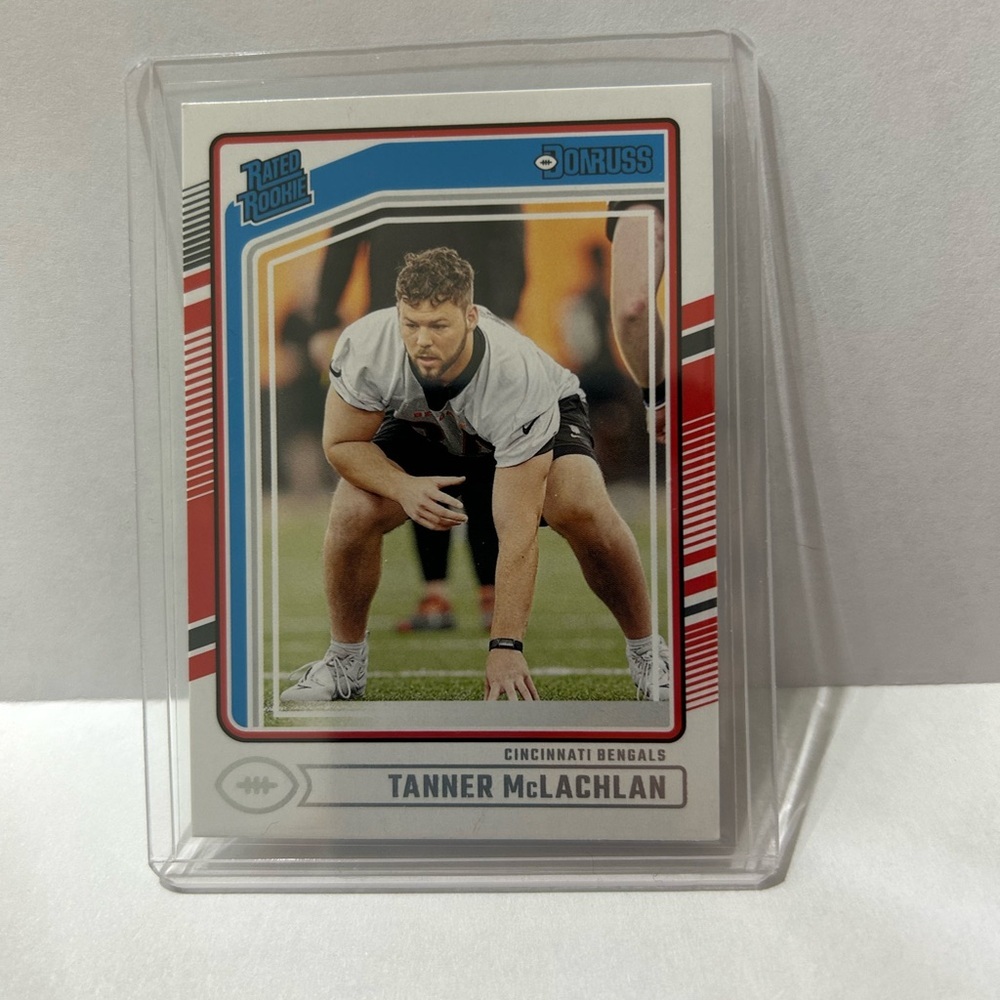 Donruss Rated Rookie Football Card 2024 Tanner McLaughlan #324